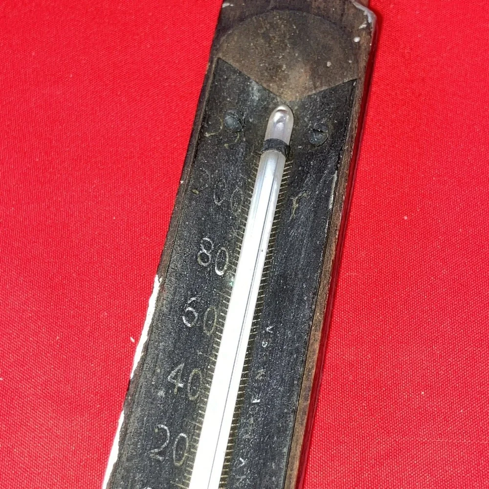 Vintage Candy Thermometer Moeller Inst. Co. / Richmond Hill, NY /Metal Wood Flaw